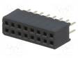 PIIKKIRIMALIITIN - N LIITINAARAS - PIN: 16 - THT - SUORA - 1A - 1,27MM - 2X8 - Piikkirimaliittimet - DS1065-03-2X8S8BV - 1
