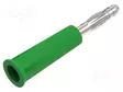 LABORATORY CONNECTOR: 4MM BANANA - PLUG - 36A - 30VAC - 60VDC - VIHREÄ - Banaaniliittimet 4mm - PJP1060-C-V - 2