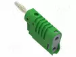 LABORATORY CONNECTOR: 4MM BANANA - PLUG - 36A - 30VAC - 60VDC - VIHREÄ - Banaaniliittimet 4mm - PJP1080-V - 2