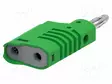 LABORATORY CONNECTOR: 4MM BANANA - PLUG - 36A - 30VAC - 60VDC - VIHREÄ - Banaaniliittimet 4mm - PJP1080-V - 1