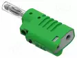 LABORATORY CONNECTOR: 4MM BANANA - PLUG - 36A - 30VAC - 60VDC - VIHREÄ - Banaaniliittimet 4mm - PJP1086-V - 2