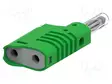 LABORATORY CONNECTOR: 4MM BANANA - PLUG - 36A - 30VAC - 60VDC - VIHREÄ - Banaaniliittimet 4mm - PJP1089-V - 2