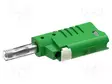 LABORATORY CONNECTOR: 4MM BANANA - PLUG - 36A - 30VAC - 60VDC - VIHREÄ - Banaaniliittimet 4mm - PJP1089-V - 1