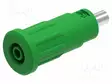 LABORATORY CONNECTOR: 2MM BANANA - SOCKET - 10A - 24.7MM - VIHREÄ - Banaanijatkoliittimet - PJP229-3-V - 2
