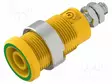 LABORATORY CONNECTOR: 4MM BANANA - SOCKET - 25A - KELTAINEN-VIHREÄ - M4 - Banaanijatkoliittimet - PJP3265-C-JV - 1