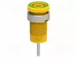 LABORATORY CONNECTOR: 4MM BANANA - SOCKET - KELTAINEN-VIHREÄ - -20÷80°C - Banaanijatkoliittimet - PJP3267-C-JV - 2