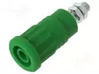 LABORATORY CONNECTOR: 4MM BANANA - SOCKET - 1KV - 36A - VIHREÄ - Banaanijatkoliittimet - PJP3285-V - 1