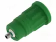 LABORATORY CONNECTOR: 4MM BANANA - SOCKET - 25A - VIHREÄ - INSULATED - Banaanijatkoliittimet - PJP3290-V - 2