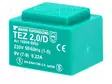MUUNTAJA - 2VA - 230VAC - 9V - 222,2MA - PCB - IP00 - TEZ - A: 28MM - Piirilevymuuntajat - TEZ2D9V - 1