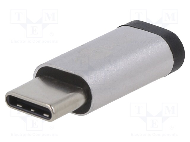ADAPTERI - OTG,USB 2.0 - USB B MICRO NAARASLIITIN,USB C PISTOKE - USB kaapelit ja adapterit - USBCB-ADAP-SV - 1