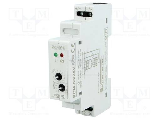 0,1S÷10 PÄIVÄÄ - SPDT - 250VAC/16A - UVIRT: 24VAC - 24VDC - PCM - PIN: 5 - Aikareleet ja ajastimet - PCM-0324V - 1