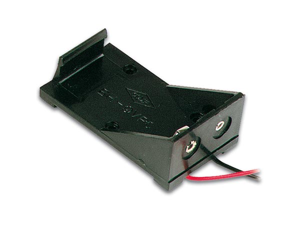BATTERY HOLDER FOR ONE 9V CELL - Paristopitimet, liittimet ja tarvikkeet - BH9V - 1