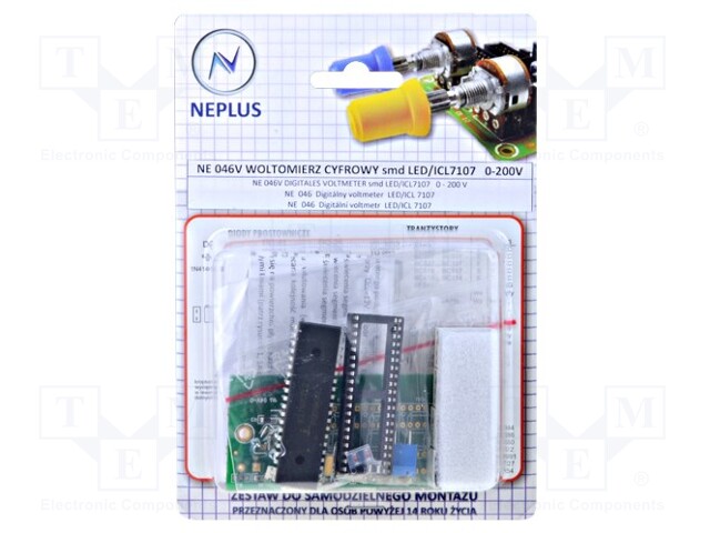DIGITAALINEN VOLTTIMITTARI - 8÷15VDC - Piirilevyjen valmistus - ZSM-NE046V - 1