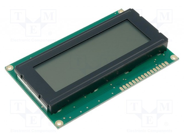 LCD NÄYTTÖ - AAKKOSNUMEERINEN - FSTN POSITIVE - 20X4 - HARMA - LED - Aakkosnumeeriset LCD-näytöt - RC2004A-FHW-ESV - 1
