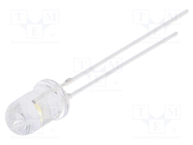 LED - LÄMMIN VALKOINEN - 5MM - 2180÷3000MCD - 30° - ETUOSA: KUPERA - 5VDC - Pyöreät LEDit - OSM5DK5A31A-5V - 1