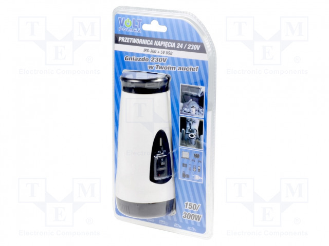 MUUNNIN: DC/AC - 150W - LÄHTÖJÄNNITE 230VAC - 21÷31VDC - Ø80X178MM - 92% - 24V - Invertterit ja jännitteenalentimet - IPS30024V - 1