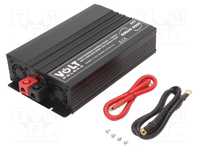 MUUNNIN: DC/AC - 2500W - LÄHTÖJÄNNITE 230VAC - 21÷28VDC - PHUIPPU: 5000W - 24V - Invertterit ja jännitteenalentimet - SINUS-5000-24V - 1