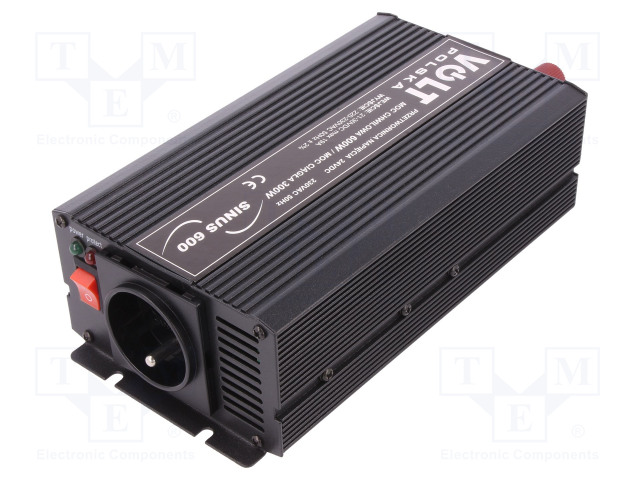 MUUNNIN: DC/AC - 300W - LÄHTÖJÄNNITE 230VAC - 21÷28VDC - PHUIPPU: 600W - 0÷40°C - Invertterit ja jännitteenalentimet - SINUS60024V - 1