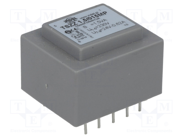 MUUNTAJA - 1,2VA - 230VAC - 24V - 50MA - PCB - IP00 - A: 32,3MM - Piirilevymuuntajat - TSZZ1.224V - 1