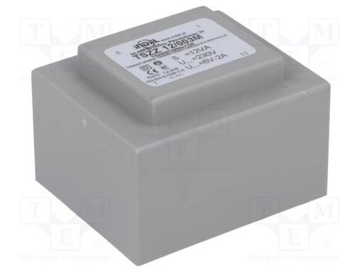 MUUNTAJA - 12VA - 230VAC - 6V - 2A - PCB - IP00 - ERISTYSLK: II - Piirilevymuuntajat - TSZZ106V - 1