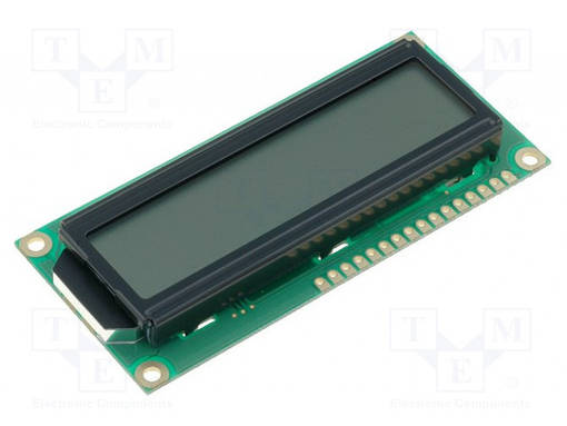 LCD NÄYTTÖ - AAKKOSNUMEERINEN - FSTN POSITIVE - 16X2 - HARMA - LED - Aakkosnumeeriset LCD-näytöt - RC1602B2-FHW-ESV - 1