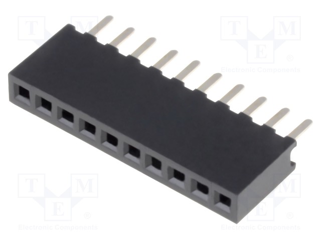 PIIKKIRIMALIITIN - N LIITINAARAS - PIN: 10 - THT - SUORA - 1A - 1,27MM - Piikkirimaliittimet - DS1065-01-1X10S8BV - 1