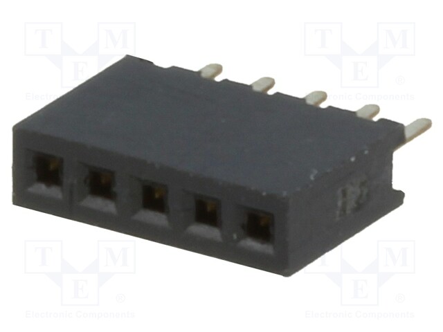 PIIKKIRIMALIITIN - N LIITINAARAS - PIN: 5 - THT - SUORA - 1A - 1,27MM - 1X5 - Piikkirimaliittimet - DS1065-01-1X5S8BV - 1