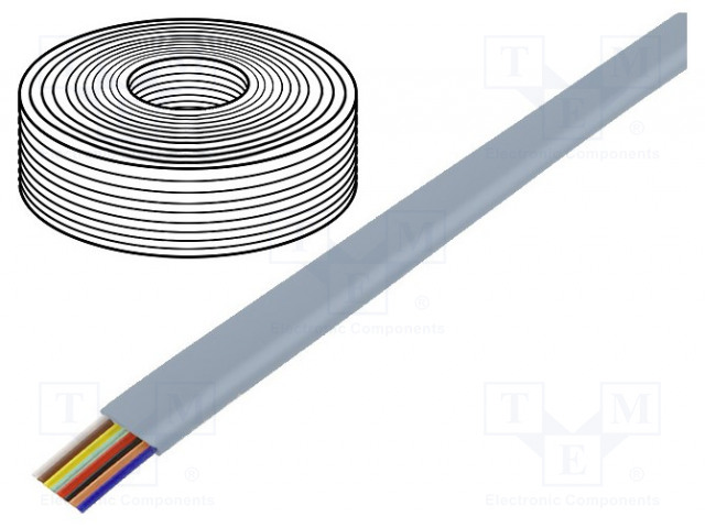 PUHELINKAAPELI - 8X28AWG - LANKA - HOPEA -20÷60°C - LANKA: CU - Puhelinkaapelit - TEL-0081-100SV - 1