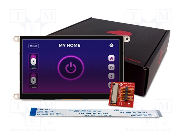 TFT NÄYTTÖ - 7" - 800X480 - VALAISTUS: LED - 32KBRAM,192KBFLASH - 5VDC - Älykkäät näytöt - GEN4-ULCD-70DCT-WV - 1