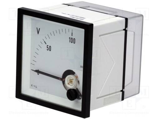 VOLTTIMITTARI - PANEELIASENNETTAVA - 0÷100V - LUOKKA: 1,5 - TRUE RMS - 45÷65HZ - Analogiset paneelimittarit - EQN72-100V - 1