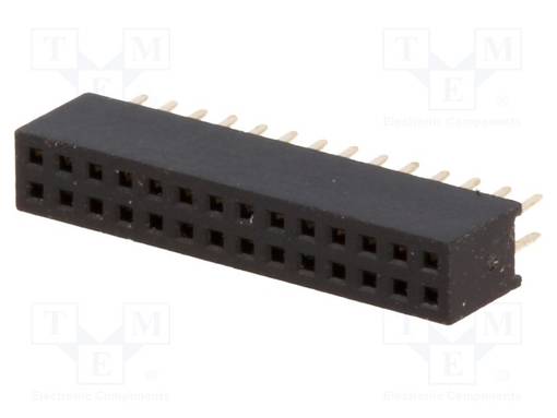 PIIKKIRIMALIITIN - N LIITINAARAS - PIN: 28 - THT - SUORA - 1A - 1,27MM - Piikkirimaliittimet - DS1065-03-2X14S8BV - 1