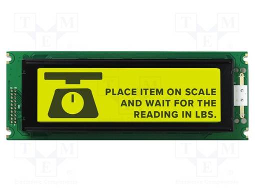 LCD NÄYTTÖ - GRAAFINEN - 240X64 - STN POSITIVE - KELTAVIHREÄ - LED - Graafiset LCD-näytöt - NHD-24064WG-AYYHV - 1