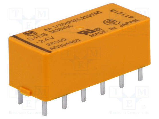 RELE - 4PST - UKELAN: 24VDC - IKOSKETINTEN MAX: 4A - Pienoisreleet - S4EB-24V - 1