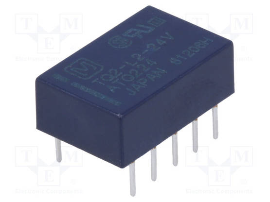 RELE - DPDT - UKELAN: 24VDC - IKOSKETINTEN MAX: 2A - Pienoisreleet - TQ2-L2-24V - 1