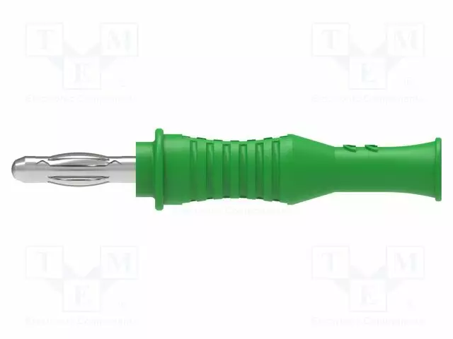 LABORATORY CONNECTOR: 4MM BANANA - PLUG - 36A - 30VAC - 60VDC - VIHREÄ - Banaaniliittimet 4mm - PJP1069-PRO-V - 1