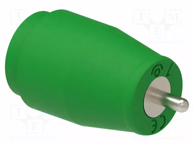 LABORATORY CONNECTOR: 4MM BANANA - SOCKET - 25A - VIHREÄ - INSULATED - Banaanijatkoliittimet - PJP3223PCB-V - 1