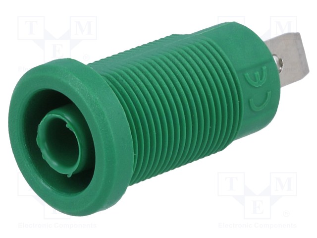 LABORATORY CONNECTOR: 4MM BANANA - SOCKET - 1KV - 36A - VIHREÄ - 32MM - Banaanijatkoliittimet - PJP3274-I-V - 1