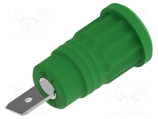 LABORATORY CONNECTOR: 4MM BANANA - SOCKET - 1KV - 36A - VIHREÄ - Banaanijatkoliittimet - PJP3286-V - 1