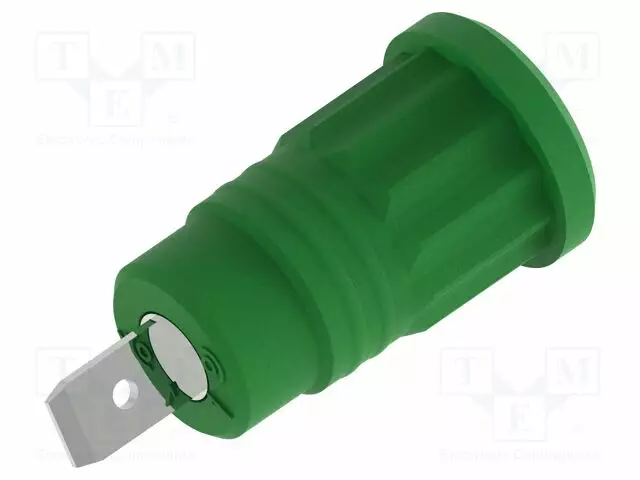LABORATORY CONNECTOR: 4MM BANANA - SOCKET - 36A - VIHREÄ - INSULATED - Banaanijatkoliittimet - PJP3294-V - 1
