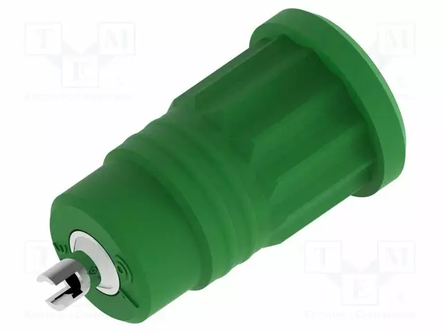 LABORATORY CONNECTOR: 4MM BANANA - SOCKET - 25A - VIHREÄ - SOLDEPUNAINEN - Banaanijatkoliittimet - PJP3295-V - 1