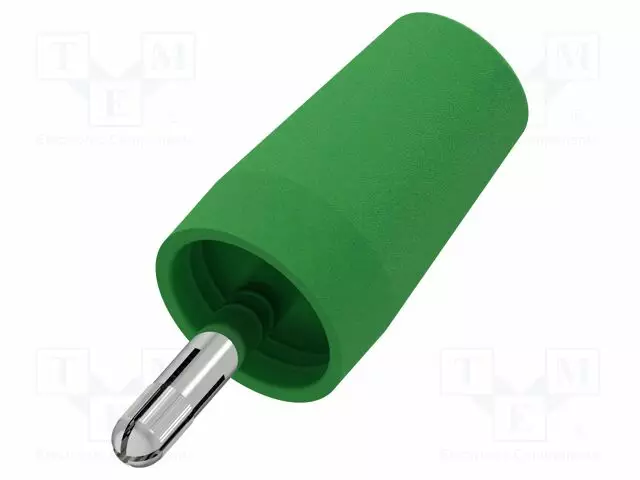 LABORATORY CONNECTOR: 4MM BANANA - SOCKET - VIHREÄ - NICKEL PLATED - Banaanijatkoliittimet - PJP3300-IEC-V - 1