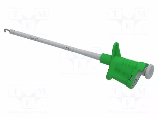 MITTAUSKOUKKU - 6A - VIHREÄ - LIITOKSET: MESSINKI - Testauskoukut - PJP6008-IEC-V - 1