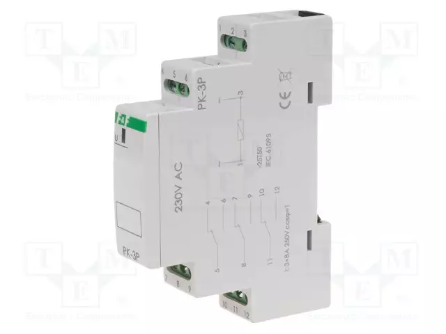 RELE - UKYTK: MAX.250VAC - DIN-KISKOLLE - PK - IP20 - Asennusreleet - PK-3P-230V - 1
