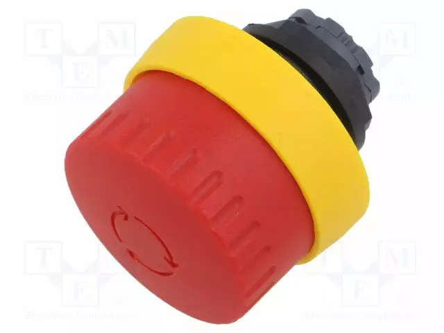 HÄTÄKYTKIN - 22MM - PUNAINEN - Ø22,3MM - VÄRI: KELTAINEN - Taulukytkimet, standardi 22mm - RGV - 1