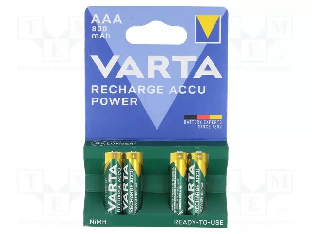 AKKU: NI-MH - AAA,R3 - 1,2V - 800MAH - LONGLIFE - KUPLAPAKKAUS - 4KPL - Akut - ACCU-R3800-V - 1