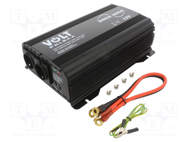 MUUNNIN: DC/AC - 1500W - LÄHTÖJÄNNITE 230VAC - 11÷15VDC - PHUIPPU: 3000W - 12V - Invertterit ja jännitteenalentimet - SINUS-3000-12V - 1