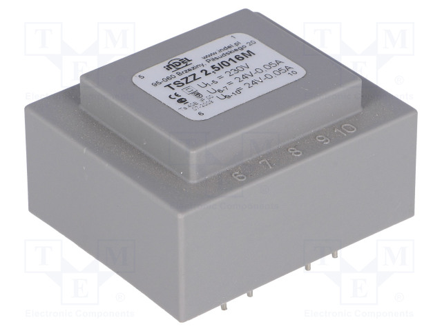 MUUNTAJA - 2,5VA - 230VAC - 24V - 24V - 50MA - 50MA - PCB - IP00 - Piirilevymuuntajat - TSZZ2.52X24V - 1