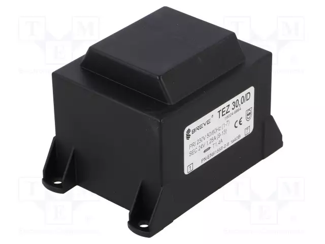 MUUNTAJA - 30VA - 230VAC - 24V - 1,25A - PCB - IP00 - TEZ - Piirilevymuuntajat - TEZ30D24V - 1