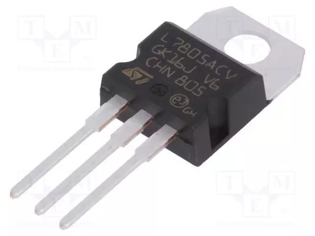 REGULAATTORI KIINTEÄ JÄNNITE - 5V - 1,5A - Regulaattorit kiinteällä jännitteellä - L7805ACV - 1