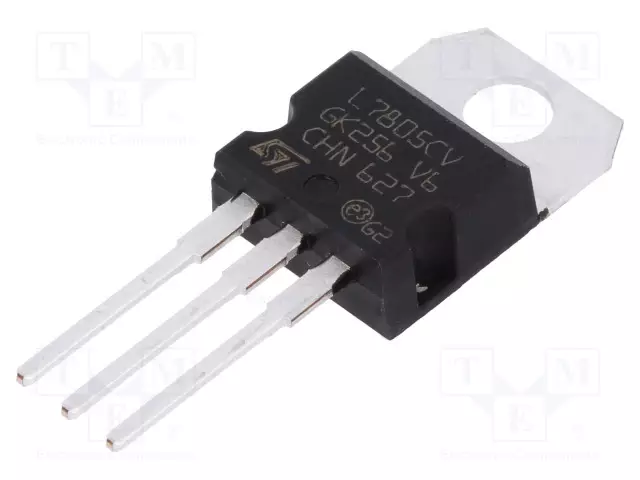REGULAATTORI KIINTEÄ JÄNNITE - 5V - 1,5A - Regulaattorit kiinteällä jännitteellä - L7805CV - 1